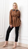 Denim Dream Kuşaklı Oversize Ceket 8624