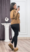 Dik Yaka Reglan Kol Kısa Trençkot – 8646