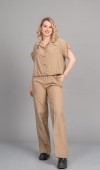 Düşük Omuz Kısa Kol Üst Ve Beli Lastikli Bol Paça Pantolon 1207 Düşük Omuz Kısa Kol Üst Ve Beli Lastikli Bol Paça Pantolon 1207