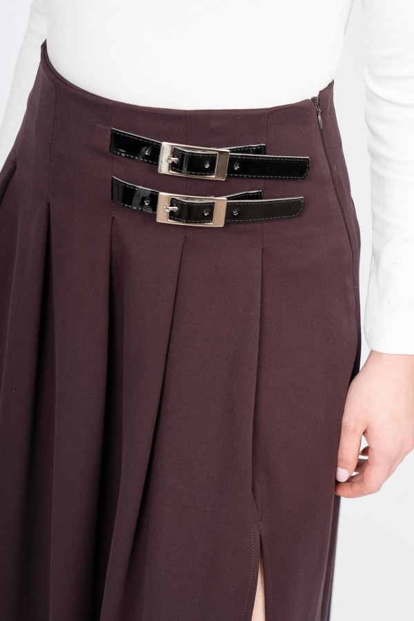 EleganceBelt Slit Skirt – Premium Pileli & Yırtmaçlı Etek 6829 EleganceBelt Slit Skirt – Premium Pileli & Yırtmaçlı Etek 6829