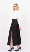 EleganceBelt Slit Skirt – Premium Pileli & Yırtmaçlı Etek 6829