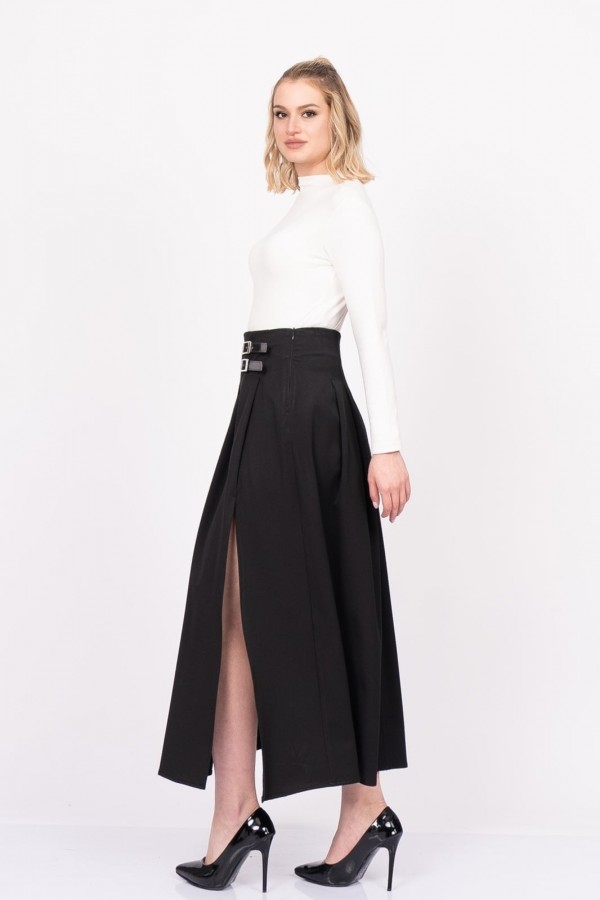 EleganceBelt Slit Skirt – Premium Pileli & Yırtmaçlı Etek 6829 EleganceBelt Slit Skirt – Premium Pileli & Yırtmaçlı Etek 6829
