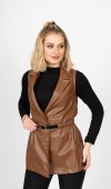 EliteBond Sculpted Leather Vest – 9095