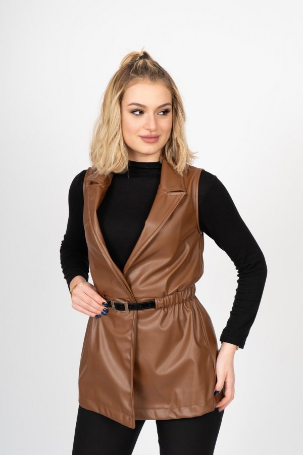 EliteBond Sculpted Leather Vest – 9095