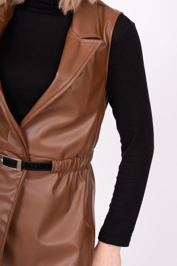 EliteBond Sculpted Leather Vest – 9095