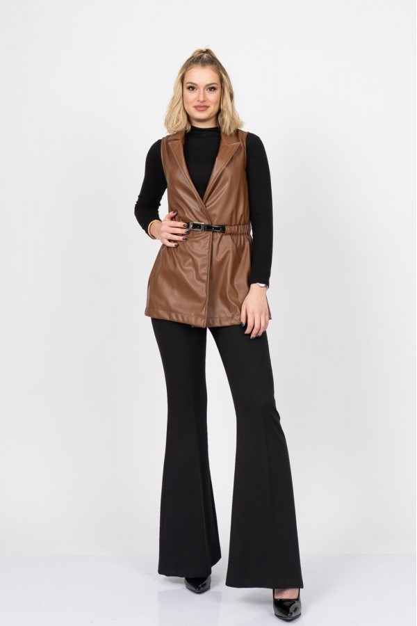 EliteBond Sculpted Leather Vest – 9095