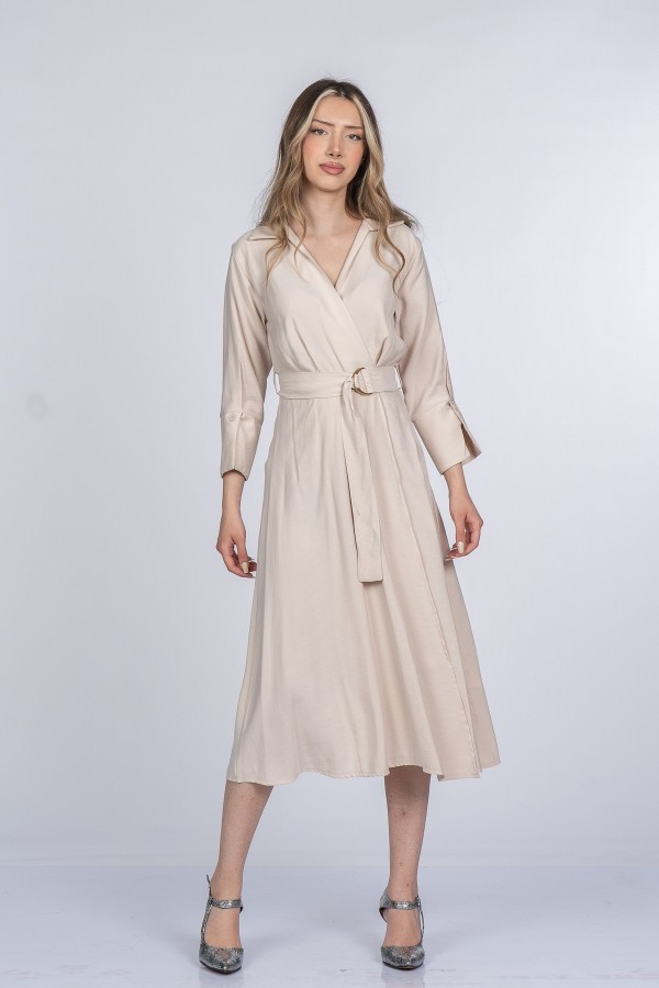 Elvina Modern Kruvaze Kadın Elbisesi 50393