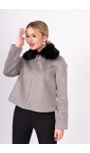 FrostLuxe Fur-Collar Short Coat – 2628