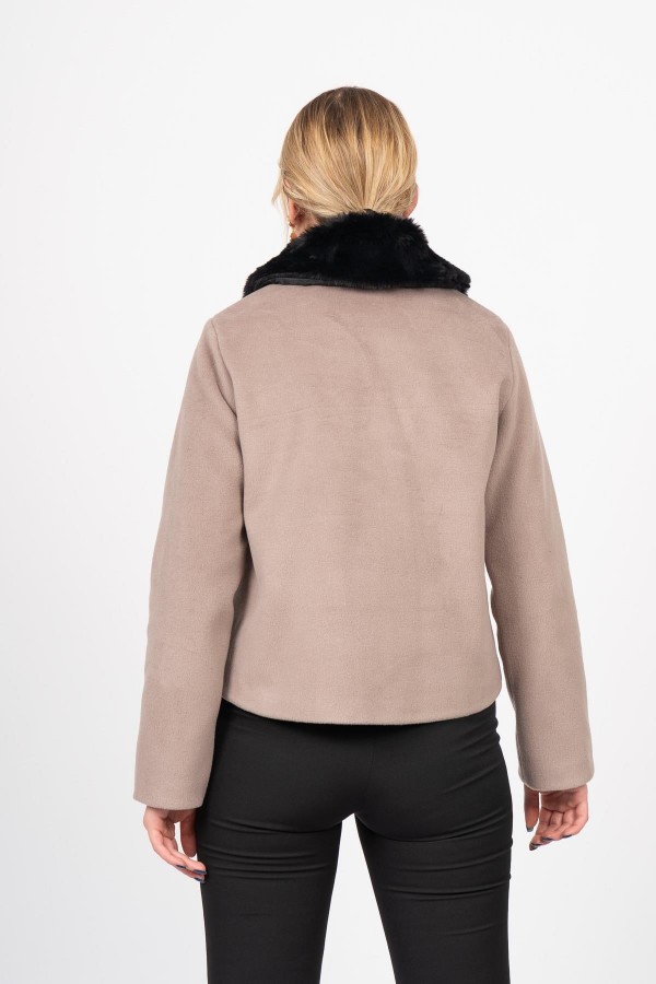 FrostLuxe Fur-Collar Short Coat – 2628 FrostLuxe Fur-Collar Short Coat – 2628