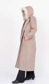FurHood Luxe Coat – Kürk Detaylı Premium Kaşe Palto 2619
