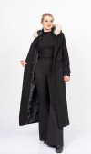 FurHood Luxe Coat – Kürk Detaylı Premium Kaşe Palto 2619