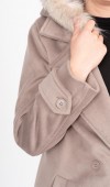 FurHood Luxe Coat – Kürk Detaylı Premium Kaşe Palto 2619