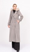 FurHood Luxe Coat – Kürk Detaylı Premium Kaşe Palto 2619