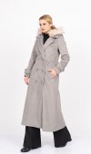 FurHood Luxe Coat – Kürk Detaylı Premium Kaşe Palto 2619