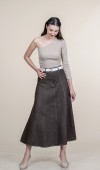Garni Dikişli Kemerli Kot Denim Etek 6885