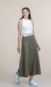 Garni Dikişli Kemerli Kot Denim Etek 6885