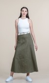 Garni Dikişli Kemerli Kot Denim Etek 6885