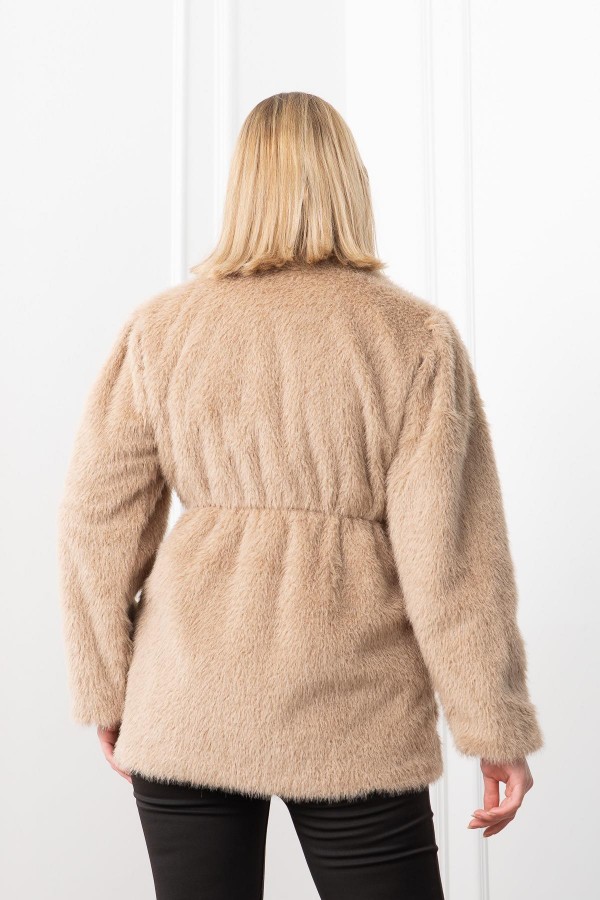 Glow Bel Lastikli Cozy Peluş Kaban 2623