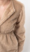 Glow Bel Lastikli Cozy Peluş Kaban 2623