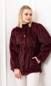 Glow Bel Lastikli Cozy Peluş Kaban 2623
