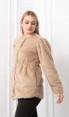 Glow Bel Lastikli Cozy Peluş Kaban 2623