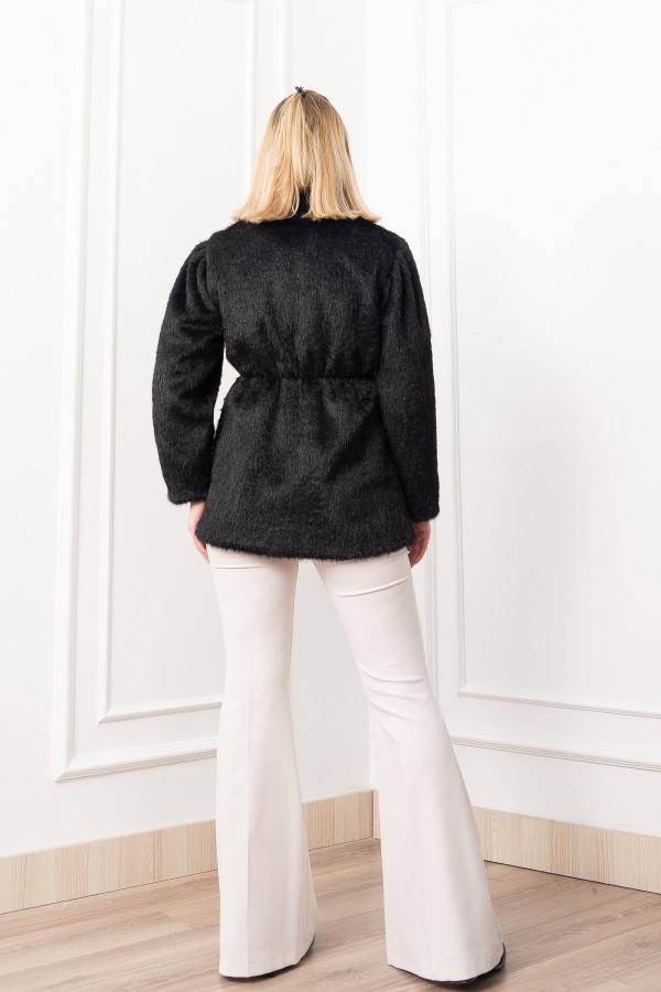 Glow Bel Lastikli Cozy Peluş Kaban 2623