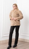 Glow Bel Lastikli Cozy Peluş Kaban 2623