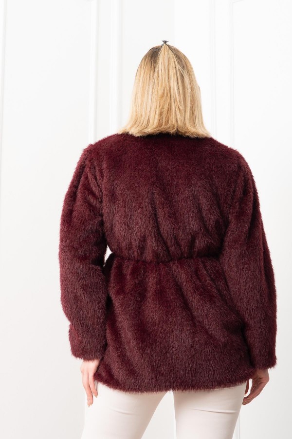 Glow Bel Lastikli Cozy Peluş Kaban 2623