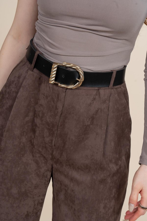 İnce Dokulu Kadife Süet Bol Paça Pantolon İnce Dokulu Kadife Süet Bol Paça Pantolon