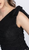 Juliette Modern Tek Omuz Büzgülü Tül Bluz 70084 Juliette Modern Tek Omuz Büzgülü Tül Bluz 70084