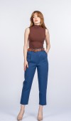 Kemerli Gabardin Kot Kumaş Kalem Denim Pantolon 3880 Kemerli Gabardin Kot Kumaş Kalem Denim Pantolon 3880