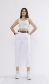 Kemerli Gabardin Kot Kumaş Kalem Denim Pantolon 3880 Kemerli Gabardin Kot Kumaş Kalem Denim Pantolon 3880