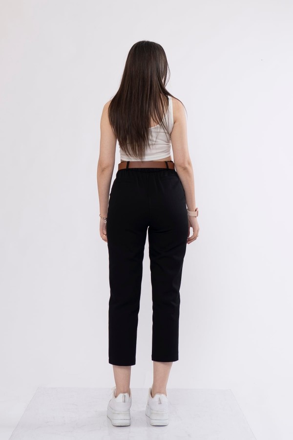 Kemerli Gabardin Kot Kumaş Kalem Denim Pantolon 3880 Kemerli Gabardin Kot Kumaş Kalem Denim Pantolon 3880