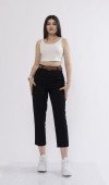 Kemerli Gabardin Kot Kumaş Kalem Denim Pantolon 3880 Kemerli Gabardin Kot Kumaş Kalem Denim Pantolon 3880