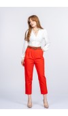 Kemerli Gabardin Kot Kumaş Kalem Denim Pantolon 3880