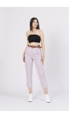Kemerli Gabardin Kot Kumaş Kalem Denim Pantolon 3880