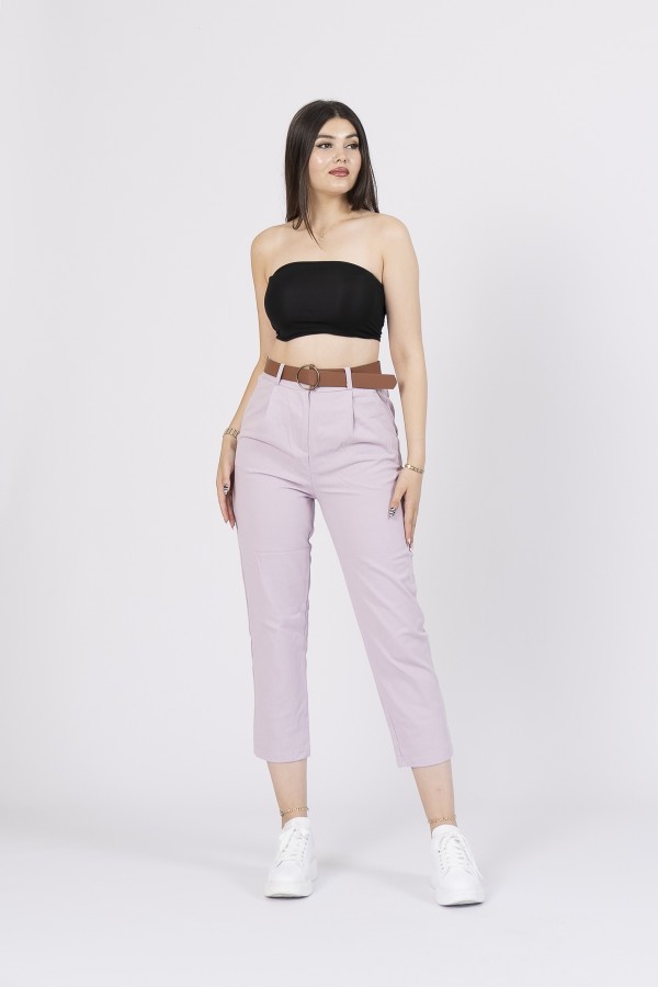 Kemerli Gabardin Kot Kumaş Kalem Denim Pantolon 3880 Kemerli Gabardin Kot Kumaş Kalem Denim Pantolon 3880