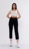 Kemerli Gabardin Kot Kumaş Kalem Denim Pantolon 3880 Kemerli Gabardin Kot Kumaş Kalem Denim Pantolon 3880