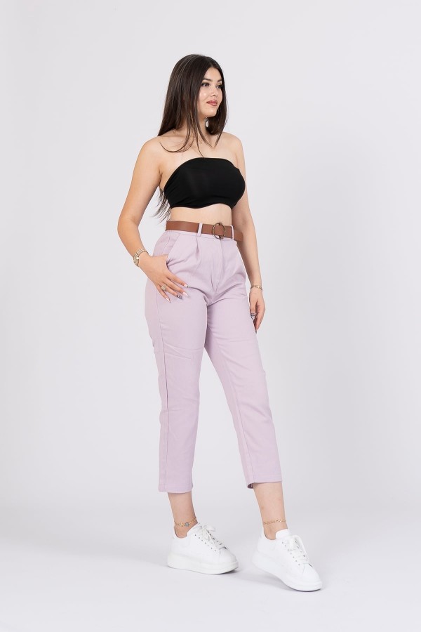 Kemerli Gabardin Kot Kumaş Kalem Denim Pantolon 3880 Kemerli Gabardin Kot Kumaş Kalem Denim Pantolon 3880