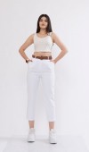 Kemerli Gabardin Kot Kumaş Kalem Denim Pantolon 3880 Kemerli Gabardin Kot Kumaş Kalem Denim Pantolon 3880