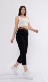 Kemerli Gabardin Kot Kumaş Kalem Denim Pantolon 3880 Kemerli Gabardin Kot Kumaş Kalem Denim Pantolon 3880