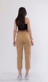 Kemerli Gabardin Kot Kumaş Kalem Denim Pantolon 3880 Kemerli Gabardin Kot Kumaş Kalem Denim Pantolon 3880