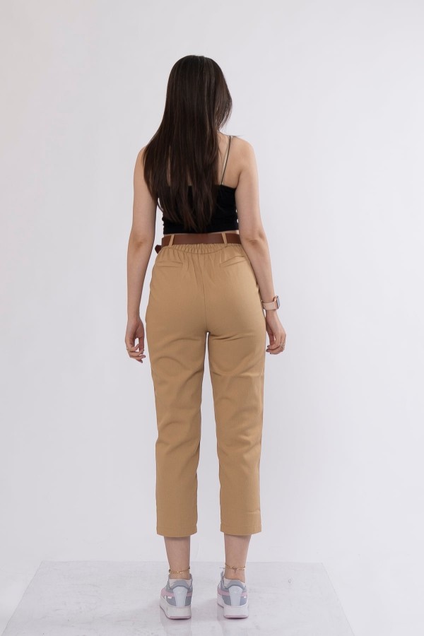 Kemerli Gabardin Kot Kumaş Kalem Denim Pantolon 3880 Kemerli Gabardin Kot Kumaş Kalem Denim Pantolon 3880