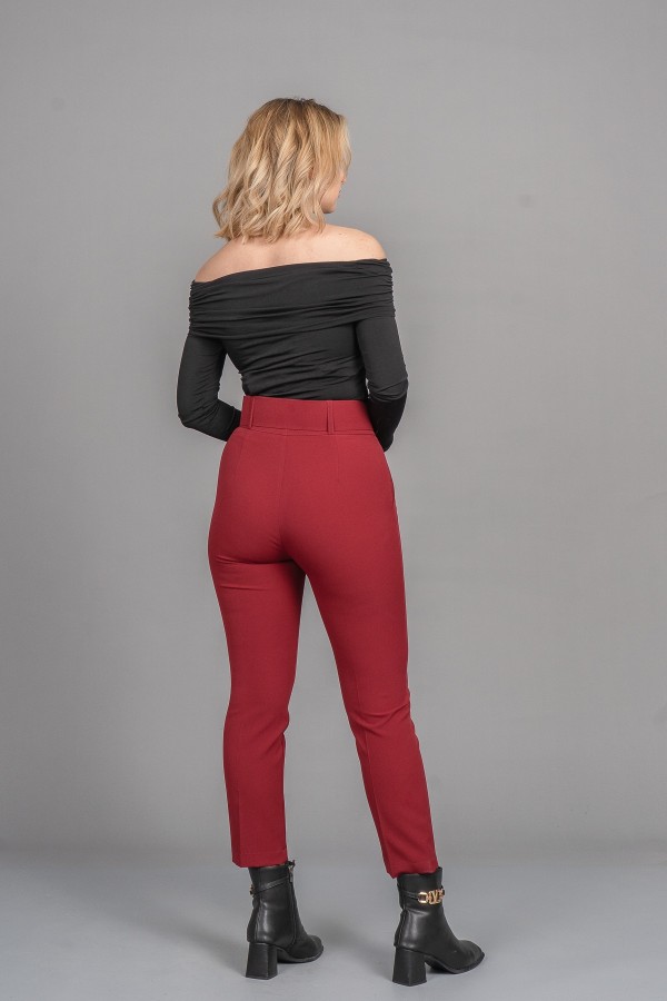 Kemerli ve Cepli Bilek Boy Kumaş Pantolon 3553 Kemerli ve Cepli Bilek Boy Kumaş Pantolon 3553