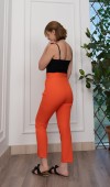 Kemerli ve Cepli Bilek Boy Kumaş Pantolon 3553