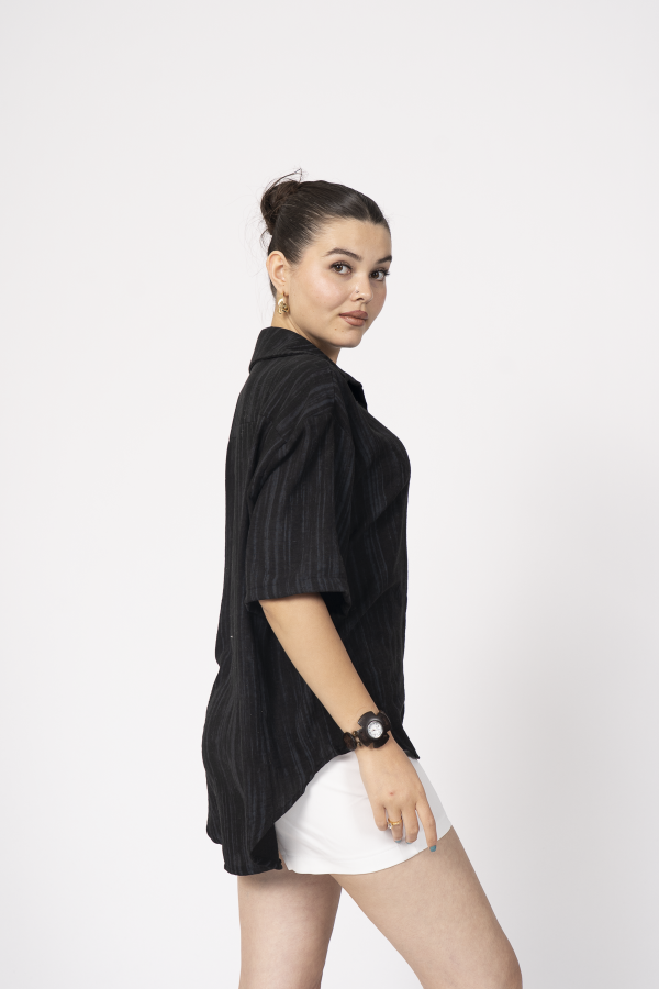 Keten Oversize Gömlek 70039