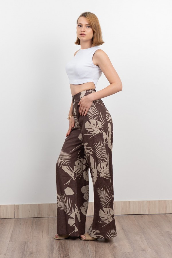 Keten Yüksek Bel Pantolon 30289 Keten Yüksek Bel Pantolon 30289