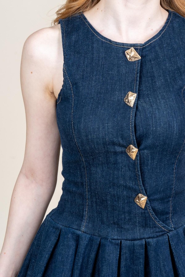 Kot - Denim Lİkralı Mini Elbise Kot - Denim Lİkralı Mini Elbise