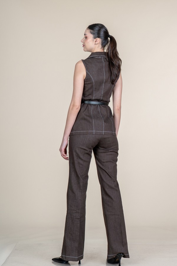 Kot Denim Yelek Pantolon Takım 1309