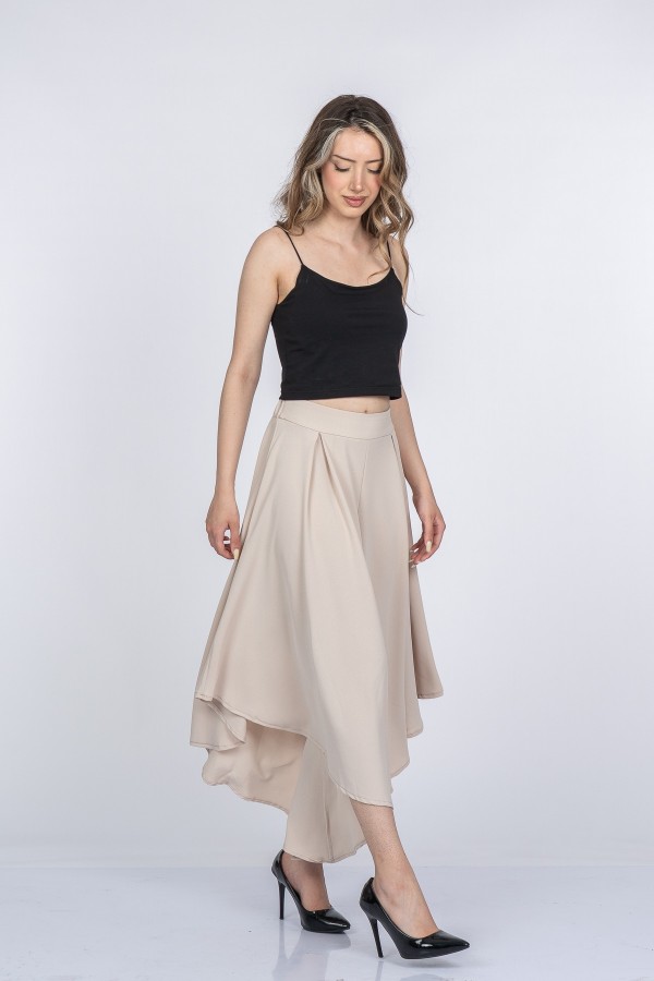 Lavelle Yüksek Bel Şalvar Model Kısa Paça Pantolon 30402 Lavelle Yüksek Bel Şalvar Model Kısa Paça Pantolon 30402